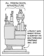 code comic dependency internet platform spaghetti xkcd // 770x978 // 48KB